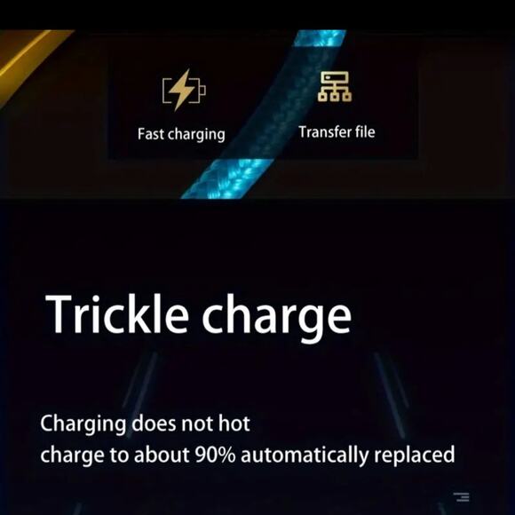 New Gold Nylon Braided USB to Type C Data Cable High Speed Transfer Safe Charge - Picture 3 of 6